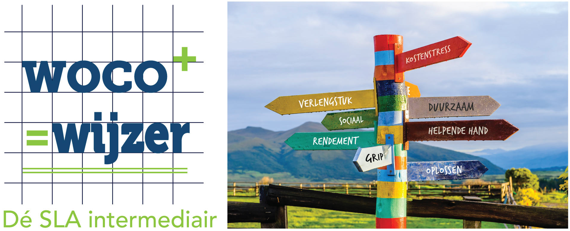 Logo en Wegwijzer - WocoWijzer - Dé SLA intermediair